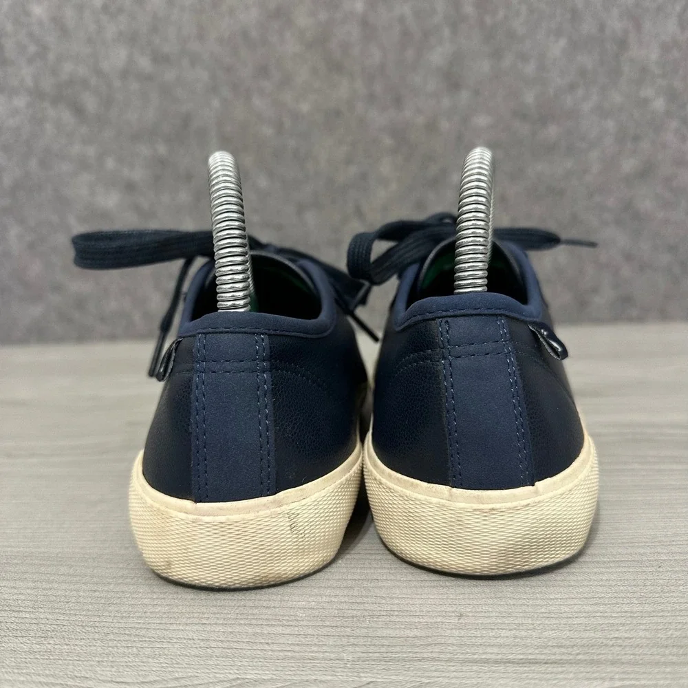 Joules‎ Coast Pump Navy Blue Faux Leather Lace Up Sneakers Women US 7